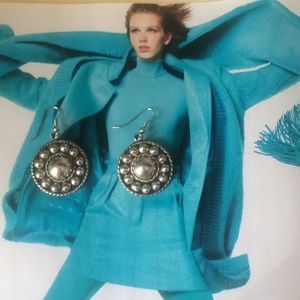 Vintage silver tone earrings
